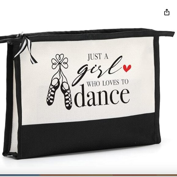 GIRL WHO LOVES TO DANCE CANVAS POUCH NEW IN PACKAGE - Picture 3 of 8